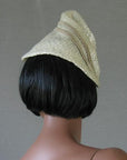 30s Whimsy Hat 40s Vintage Silver Conical Assymetrical Women's Hat VFG