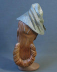 30s Whimsy Hat 40s Vintage Silver Conical Assymetrical Women's Hat VFG