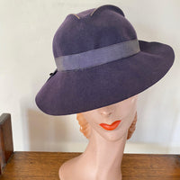 1930s brimmed women's fedora hat