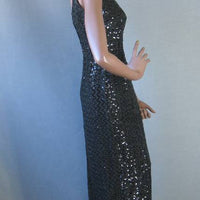 side view, Supremes dress 60s vintage sequinned