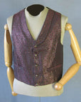 50s vintage sparkly festive vest with shawl collar