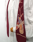 another view of wide 40s peacock necktie