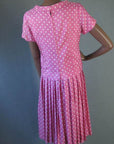 back view, Suzy Perette drop waist polka dot dress