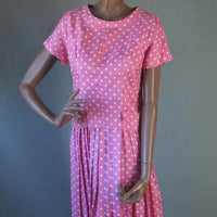 Suzy Perette vintage dress 1960s pink polka dot