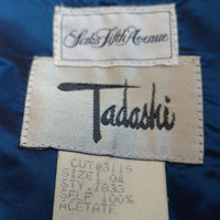 Vintage 80s Tadashi Cocktail Dress Women's Dramatic Body Con Small Designer VFG