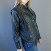 another view, 80s cafe racer leather jacket