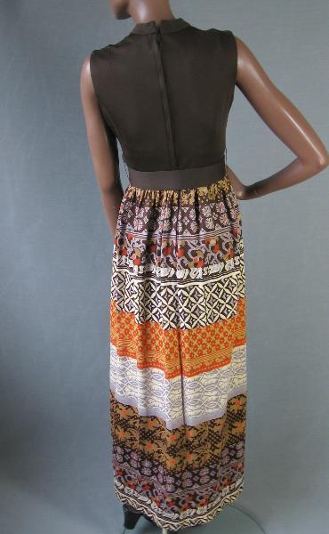 vintage 1970s ethnic tribal print maxi