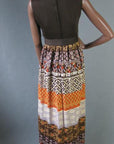 vintage 1970s ethnic tribal print maxi