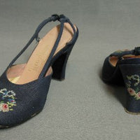 another view of 50s vintage embellished slingback heels