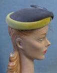 other side, 30s 40s felt designer hat