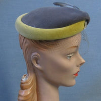 other side, 30s 40s felt designer hat