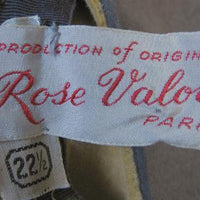 30s 40s hat label, Rose Valois Paris, Reproduction of Original