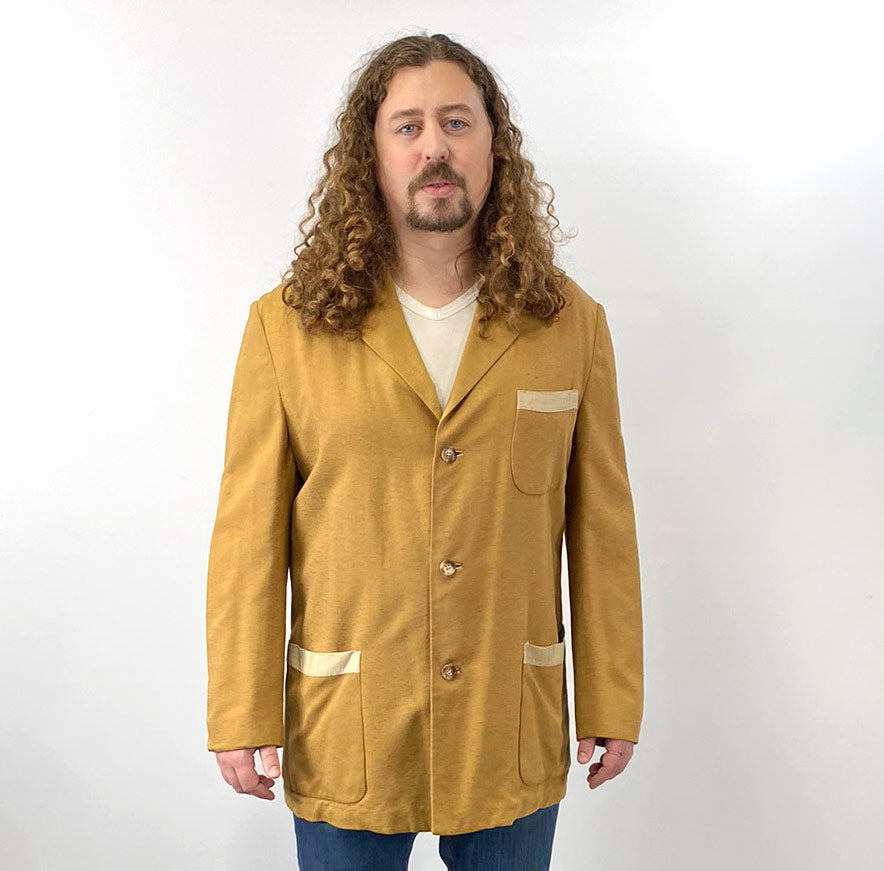 50s Men's Blazer Vintage Hollywood Jacket Two Tone Rockabilly 42 Large VFG