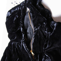 side seam zipper, 50s shelf bust evening gown