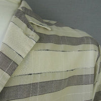 collar detail, vintage 50s novelty weave striped pajamas 