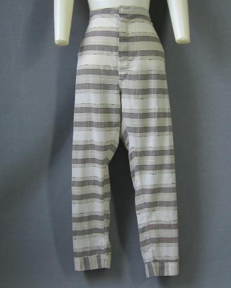 1950s vintage mens plaid pajama pants