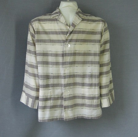 Striped 1950s pajama shirt or casual shirt