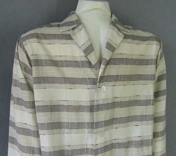 1950s vintage novelty plaid pajama shirt