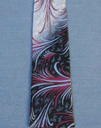 1950s vintage neck tie with feather firework pattern