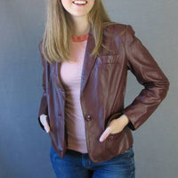 another view, 1970s leather jacket blazer