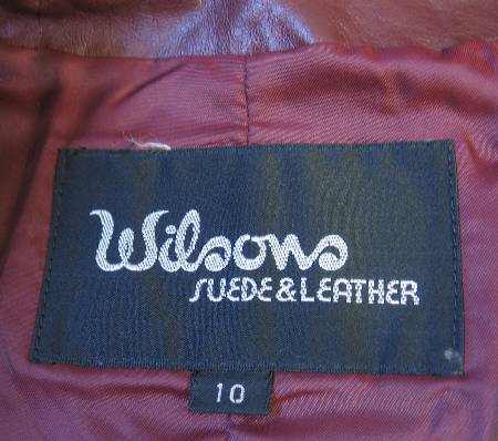 70s leather blazer label, Wilsons Suede & Leather