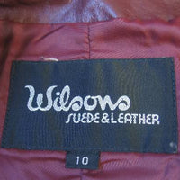 70s leather blazer label, Wilsons Suede & Leather