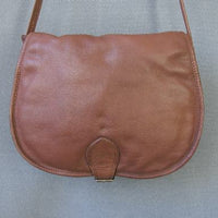 1990s messenger bag in cognac brown leather