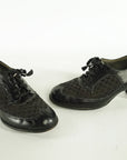 another view of Cuban heeled oxford lace up shoes