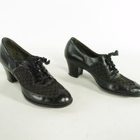 50s lace up oxford heels size 8