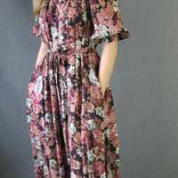 another view, hippie festival dress in floral print
