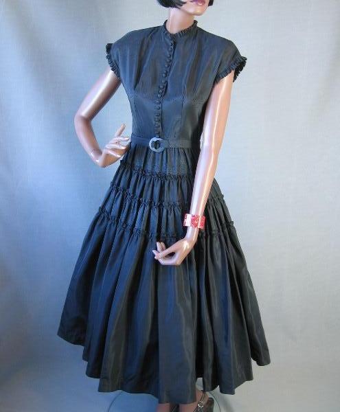 vintage 50s New Look Cocktail dress LBD Little Black Dress