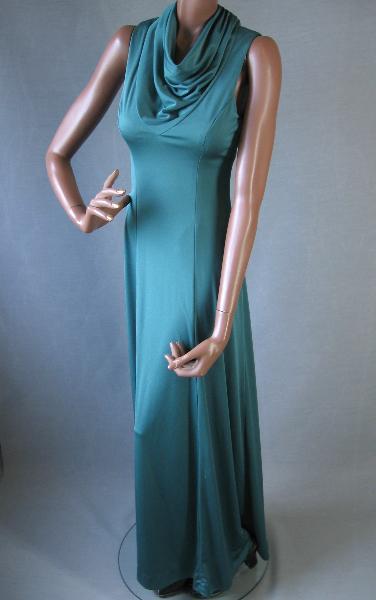 1970s emerald green long maxi dress